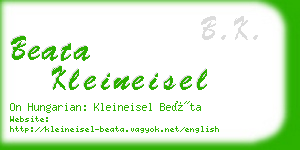 beata kleineisel business card